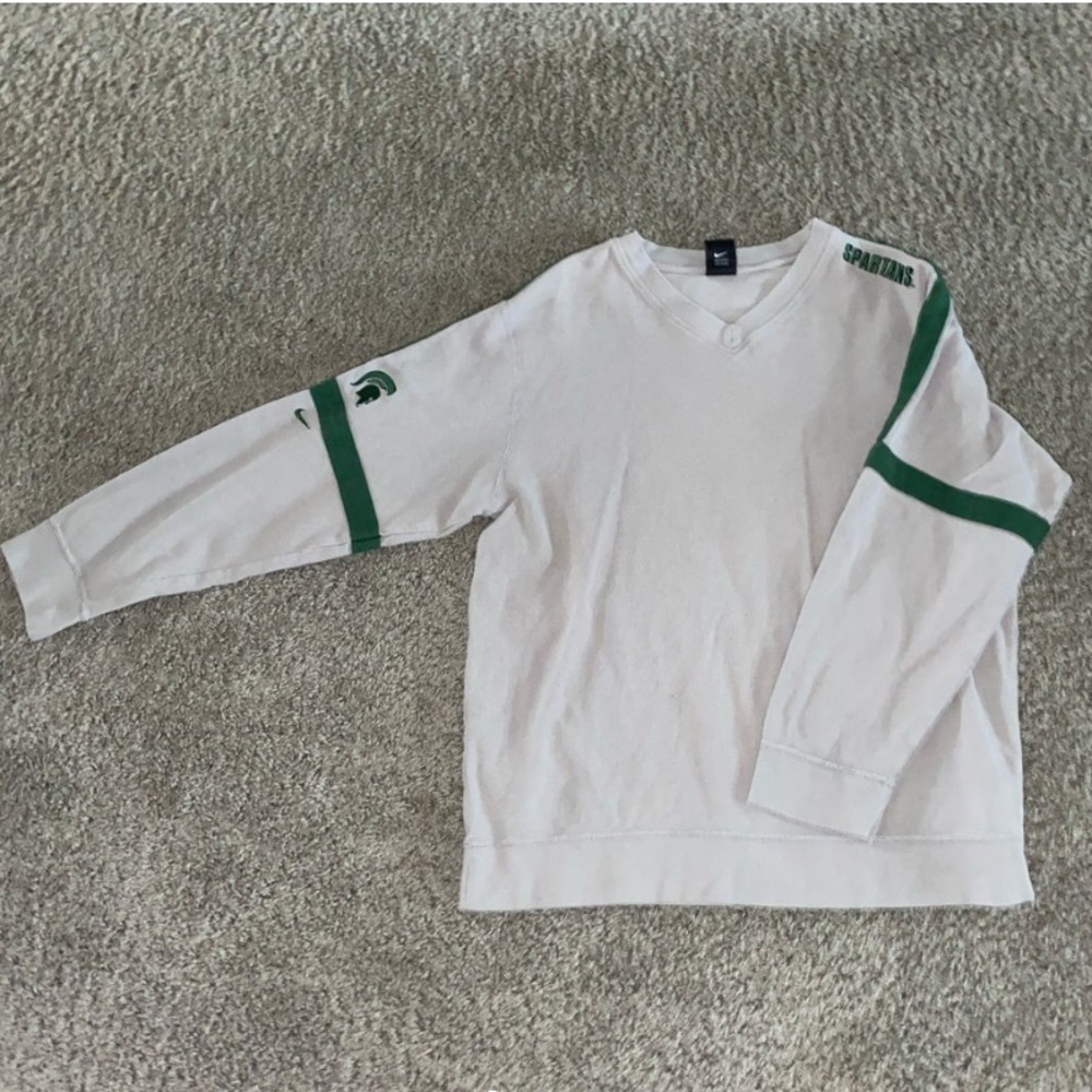 Nike Michigan State Spartan long sleeve! Very thickeeee Sz:L